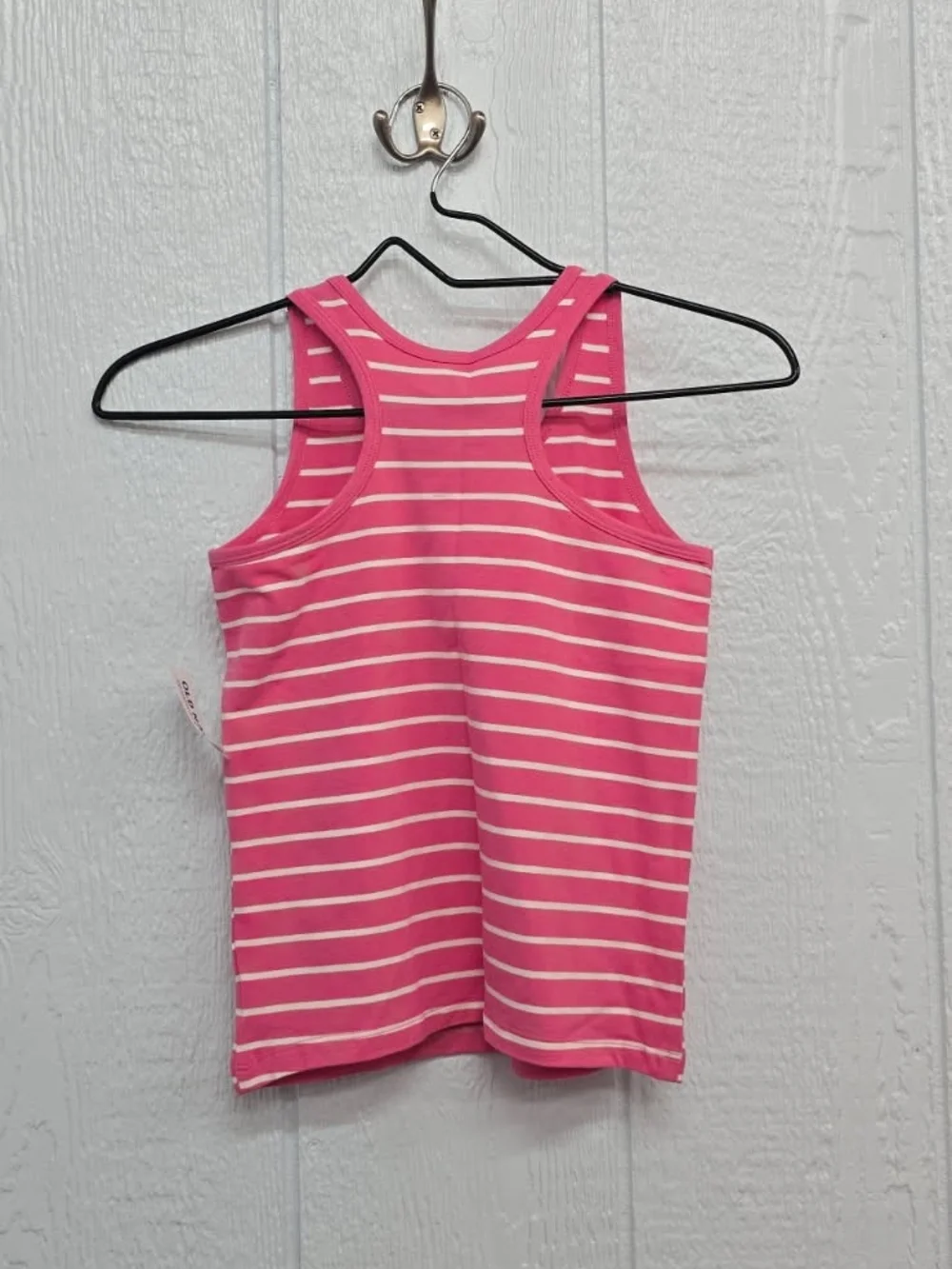 New Kids Large Old Navy Hot Pink and White Striped Tank